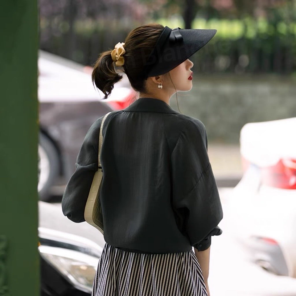 Bow Straw Sunshade Hat UV Protection