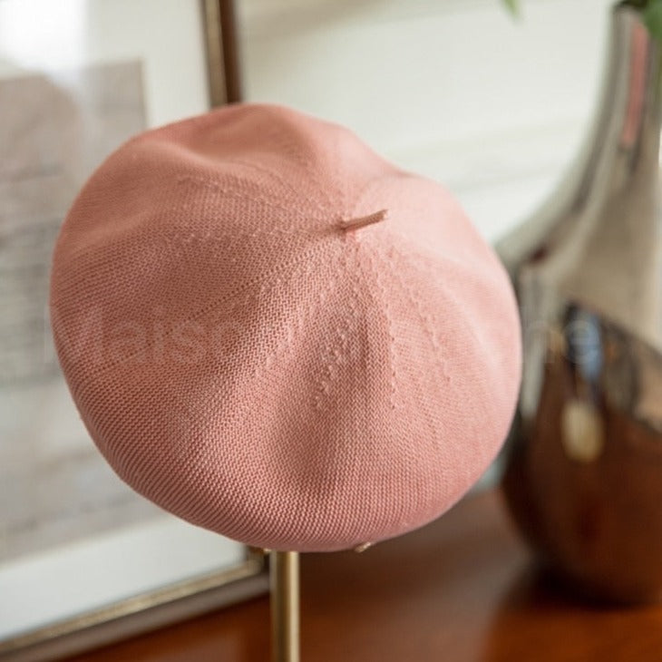 Thin Linen Weave Berets for Summer