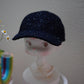 Navy Blue Woven Casual Baseball Cap